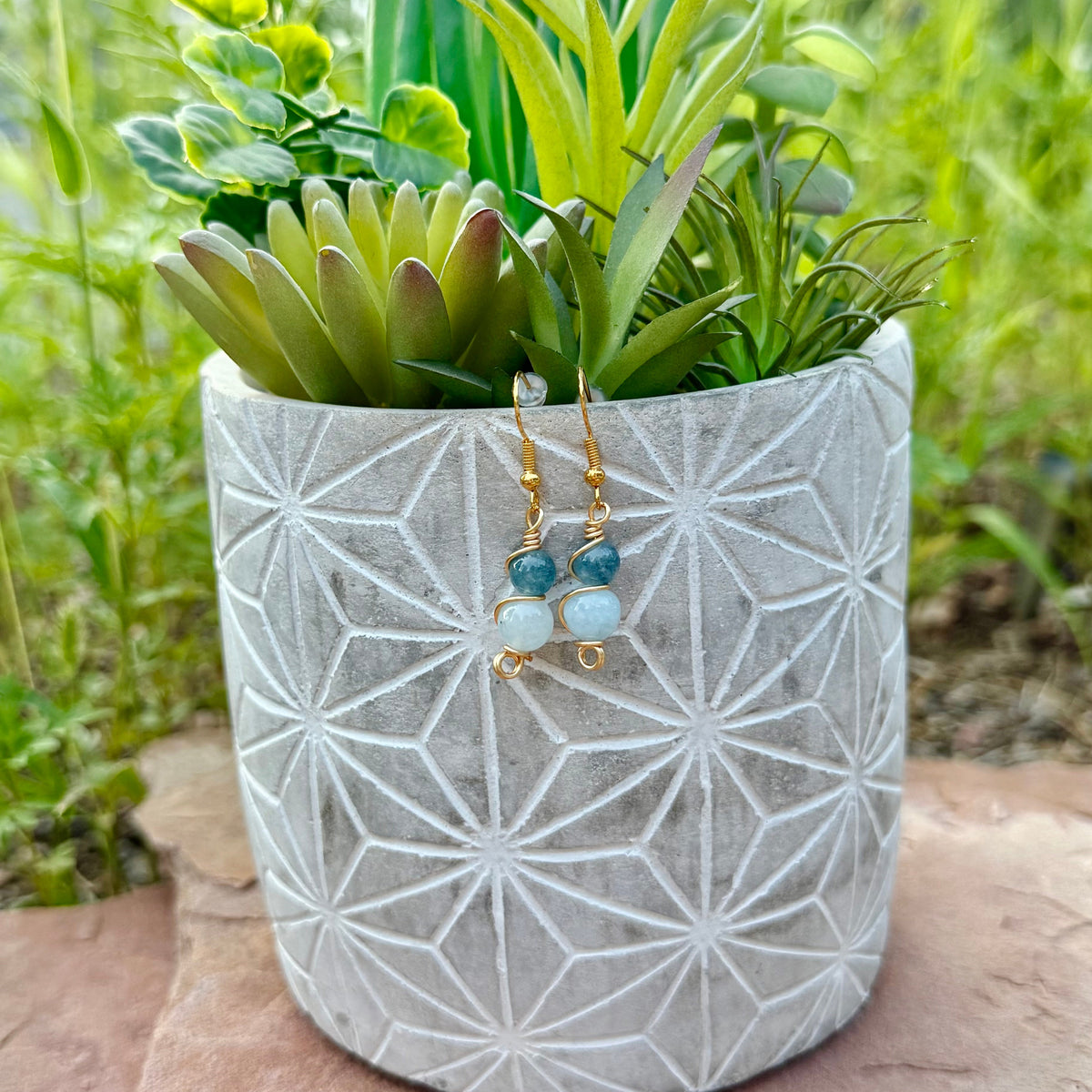 Gemstone Dangle Earrings