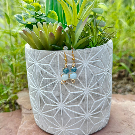 Gemstone Dangle Earrings